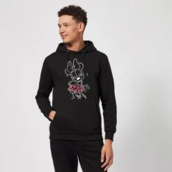 Disney Mini Mouse Line Art Hoodie - Black -Fashion Clothing Shop 12223173 3134689836790522