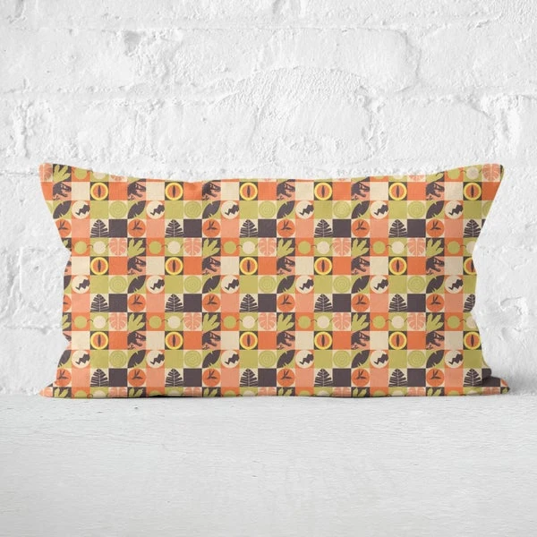 Orange Jurassic Park Rectangular Cushion 30x50 3 Orange Jurassic Park Rectangular Cushion 30x50