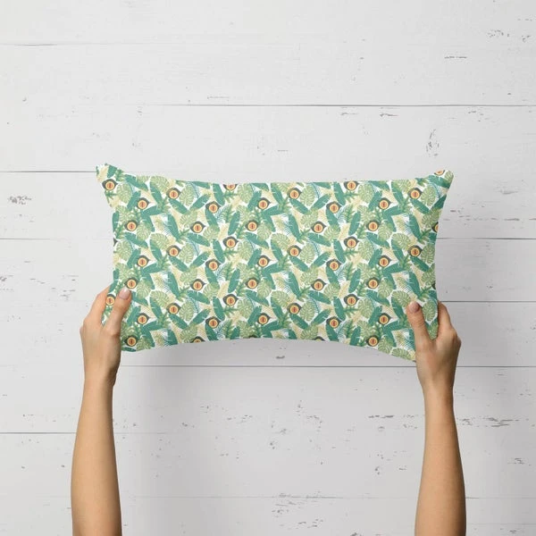 Green Jurassic Park Rectangular Cushion 30x50 4 Green Jurassic Park Rectangular Cushion 30x50 - Image 2