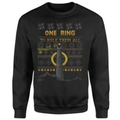 The Lord Of The Rings One Ring Christmas Sweater In Black -Fashion Clothing Shop 12335369 4784714268917905