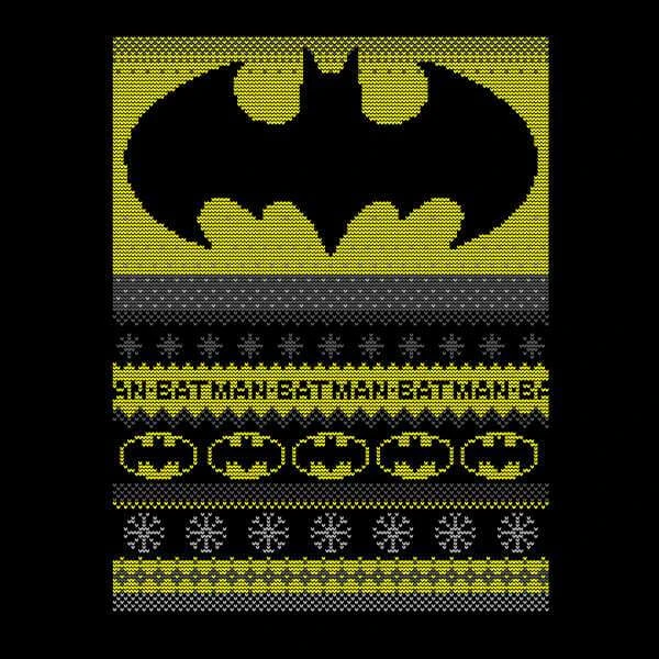 DC Comics Batman Men's Christmas T-Shirt In Black 8 DC Comics Batman Men's Christmas T-Shirt In Black - Image 6