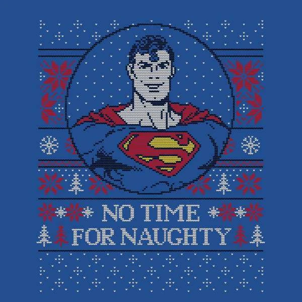 DC COMICS Superman May Your Holidays Be Super Men's Christmas T-Shirt - Royal Blue 4 DC COMICS Superman May Your Holidays Be Super Men's Christmas T-Shirt - Royal Blue - Image 2