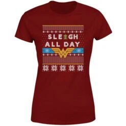DC COMICS Wonder Woman 'Sleigh All Day Women's Christmas T-Shirt - Burgundy 11 DC COMICS Wonder Woman 'Sleigh All Day Women's Christmas T-Shirt - Burgundy -Fashion Clothing Shop 12337374 1854714273476177