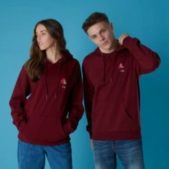 Sega Knuckles Retro Unisex Hoodie - Burgundy