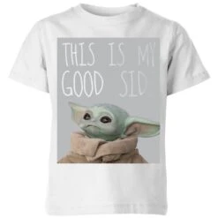 STAR WARS The Mandalorian This Is My Good Side Kids' T-Shirt - White