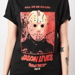 Friday 13th Jason Lives Women's T-Shirt - Black 8 Friday 13th Jason Lives Women's T-Shirt - Black -Fashion Clothing Shop 12699434 1844807816198074