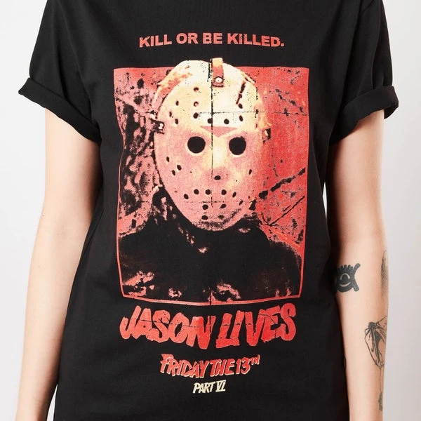 Friday 13th Jason Lives Women's T-Shirt - Black 5 Friday 13th Jason Lives Women's T-Shirt - Black - Image 3