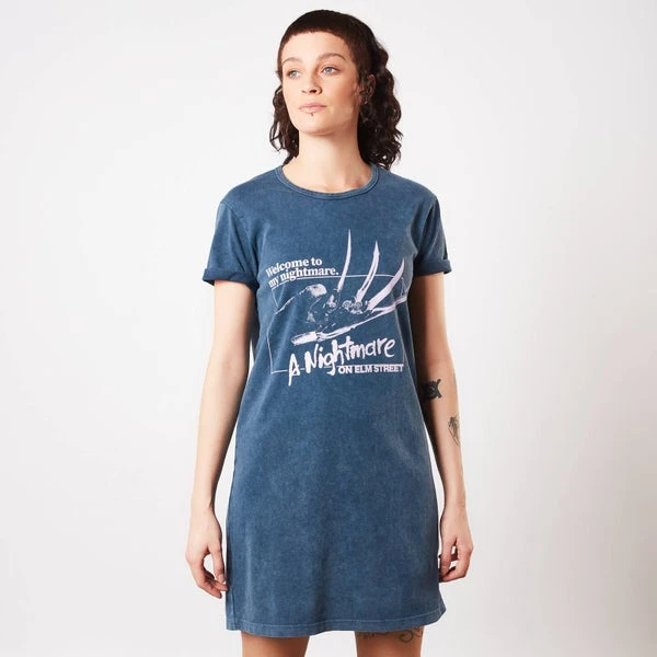A Nightmare On Elm Street Welcome To My Nightmare Women's T-Shirt Dress - 3 A Nightmare On Elm Street Welcome To My Nightmare Women's T-Shirt Dress -