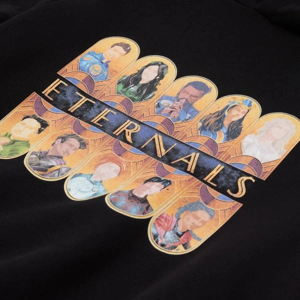 Marvel Eternals Gold Arch Tiles Unisex Hoodie - Black 4 Marvel Eternals Gold Arch Tiles Unisex Hoodie - Black - Image 2