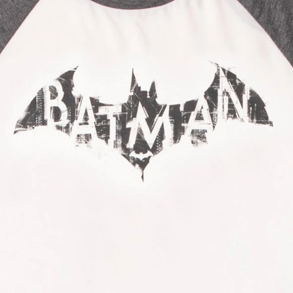 DC Batman Distressed Emblem Men's Pyjama Set - White/Grey 4 DC Batman Distressed Emblem Men's Pyjama Set - White/Grey - Image 2