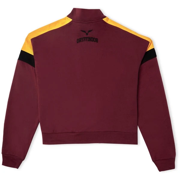 Gryffindor House Women's Funnel Neck Cropped Sweater - Burgundy 4 Gryffindor House Women's Funnel Neck Cropped Sweater - Burgundy - Image 2