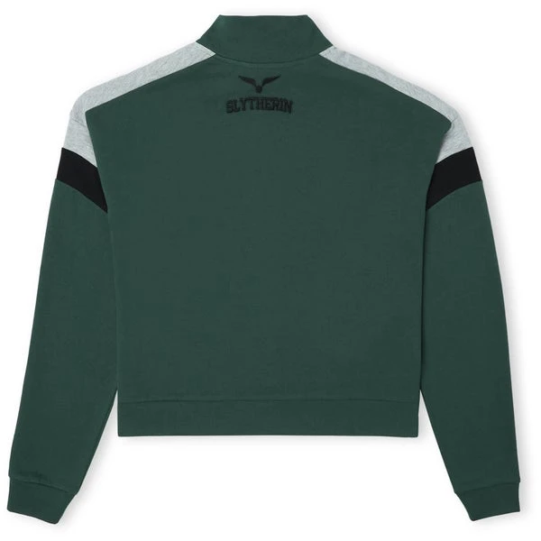 Slytherin House Women's Funnel Neck Cropped Sweater - Green 4 Slytherin House Women's Funnel Neck Cropped Sweater - Green - Image 2