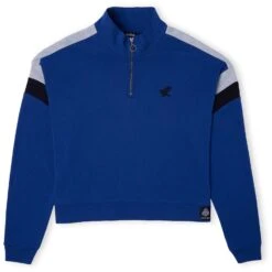 Ravenclaw House Women's Funnel Neck Cropped Sweater - Navy