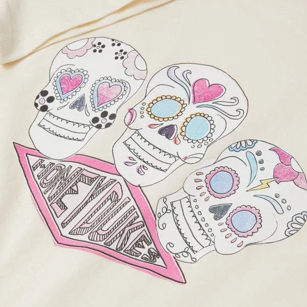 Harry Potter Honeydukes Skulls Women's Cropped T-Shirt - Cream 5 Harry Potter Honeydukes Skulls Women's Cropped T-Shirt - Cream - Image 3