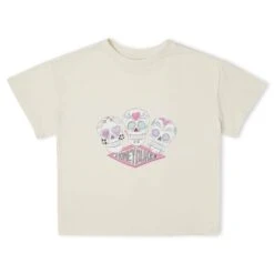 Harry Potter Honeydukes Skulls Women's Cropped T-Shirt - Cream