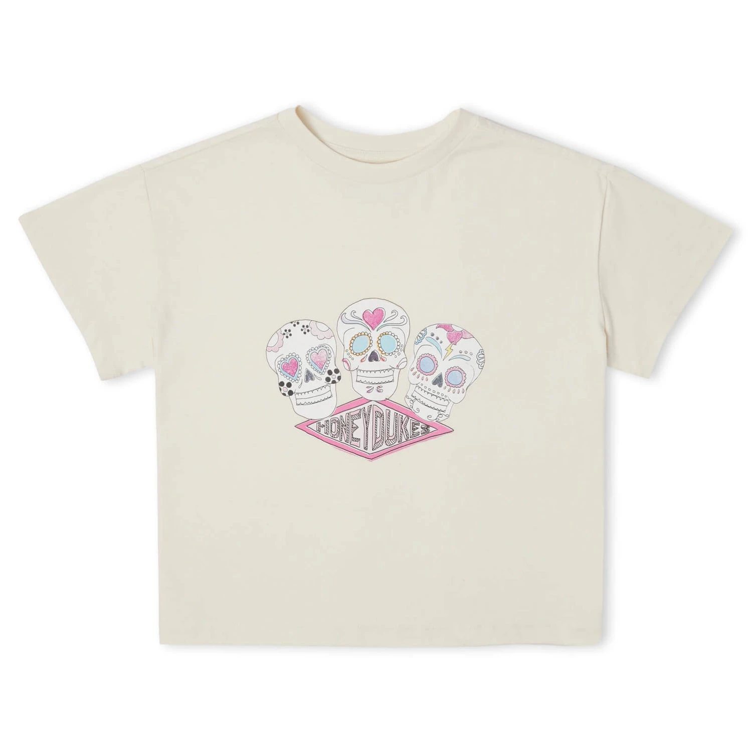Harry Potter Honeydukes Skulls Women's Cropped T-Shirt - Cream 3 Harry Potter Honeydukes Skulls Women's Cropped T-Shirt - Cream