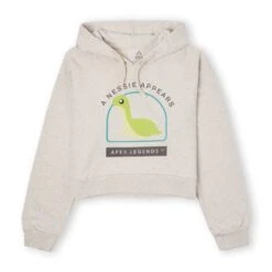 Apex Legends A Nessie Appears Women's Cropped Hoodie - Ecru Marl
