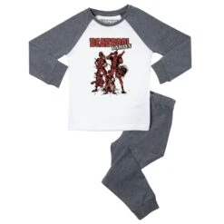 Marvel Deadpool Family Women's Pyjama Set - Grey White