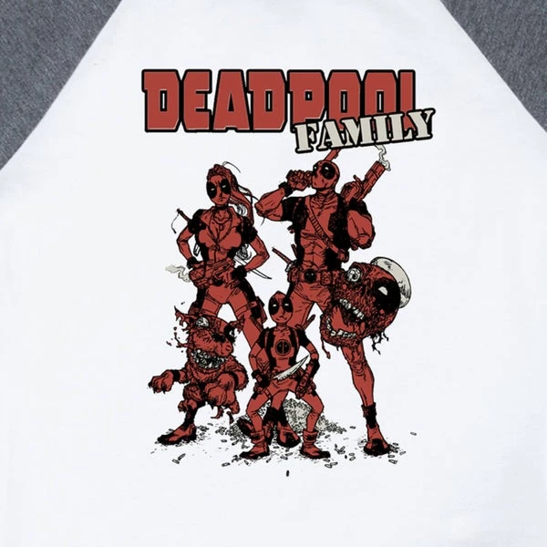 Marvel Deadpool Family Women's Pyjama Set - Grey White 4 Marvel Deadpool Family Women's Pyjama Set - Grey White - Image 2