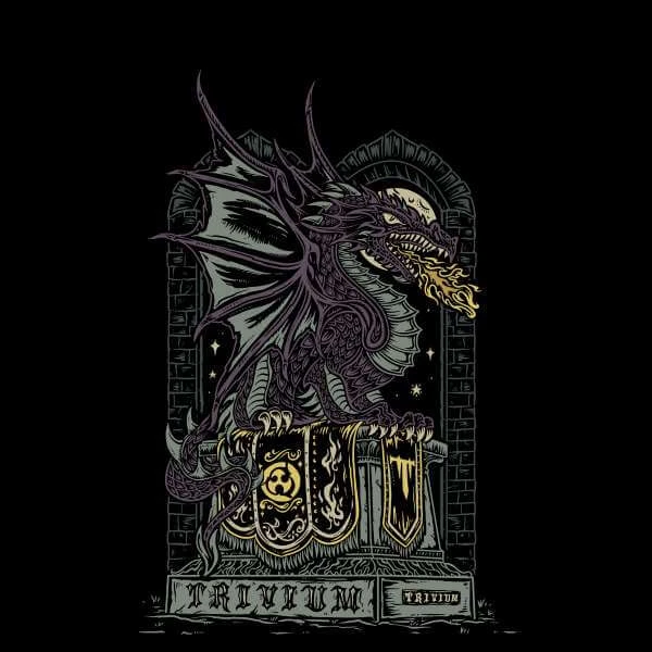Trivium Dragon Hoodie - Black 4 Trivium Dragon Hoodie - Black - Image 2