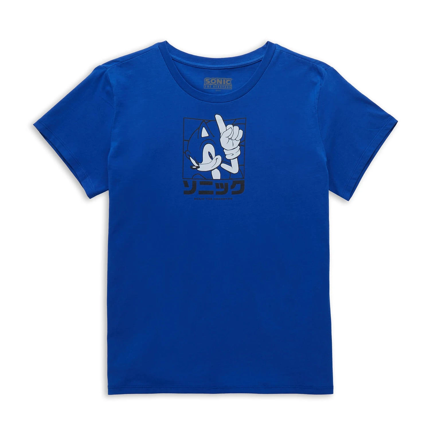 Sonic The Hedgehog Sonic Katakana Women's T-Shirt - Blue 3 Sonic The Hedgehog Sonic Katakana Women's T-Shirt - Blue