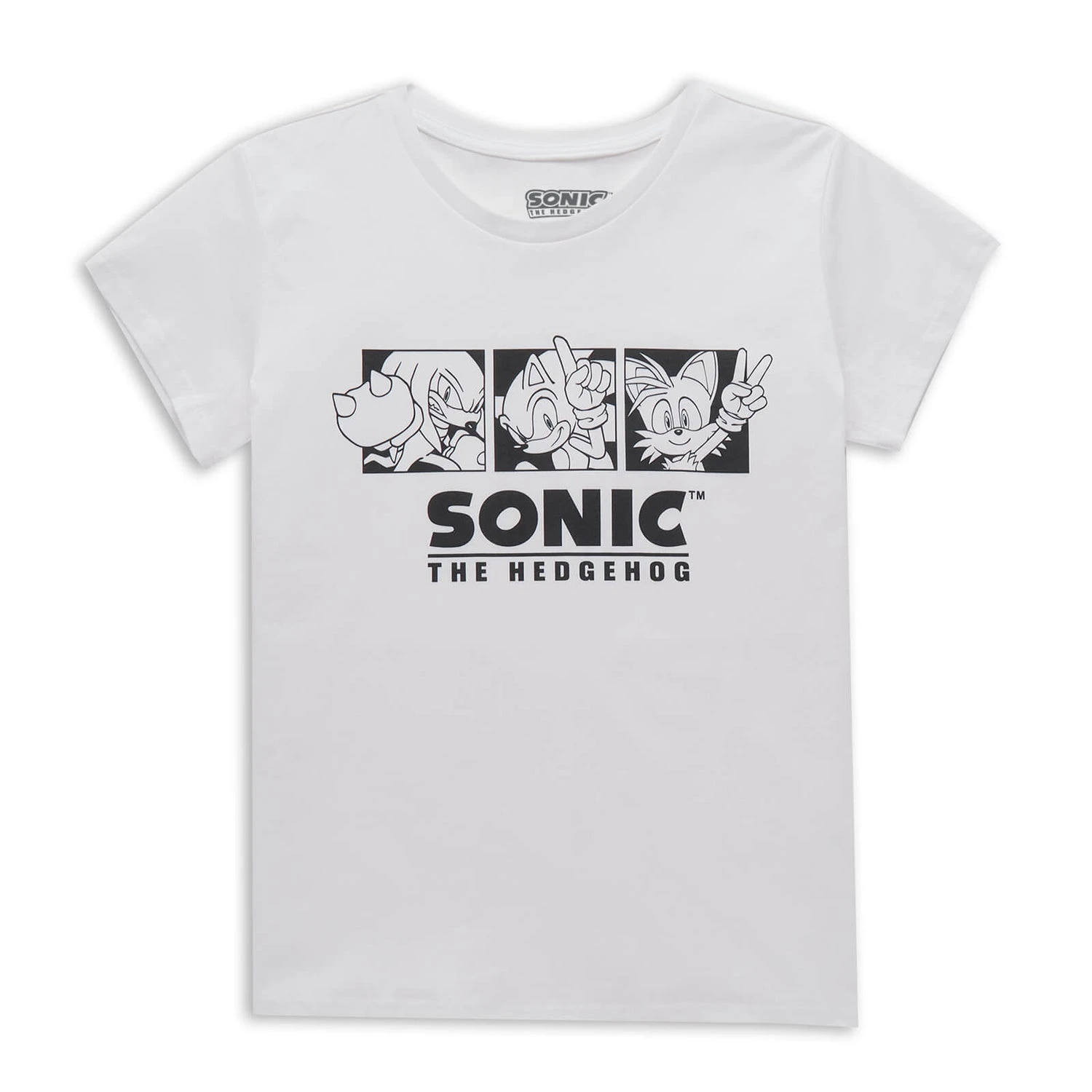 Sonic The Hedgehog Trio Women's T-Shirt - White 3 Sonic The Hedgehog Trio Women's T-Shirt - White