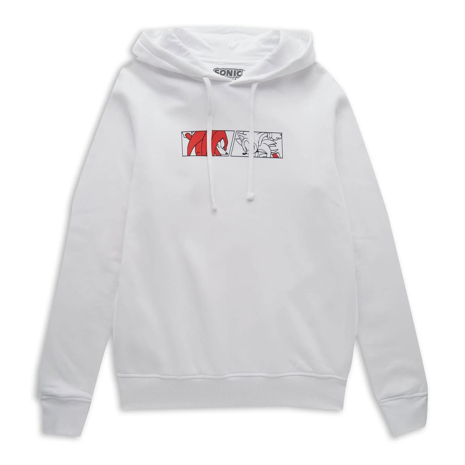 Sonic The Hedgehog Face Off Hoodie - White 3 Sonic The Hedgehog Face Off Hoodie - White