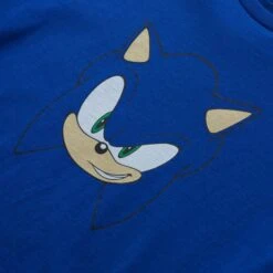 Sonic The Hedgehog Face Kids' T-Shirt - Blue -Fashion Clothing Shop 13715803 5494946427377628