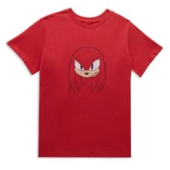 Sonic The Hedgehog Knuckles Face Kids' T-Shirt - Red