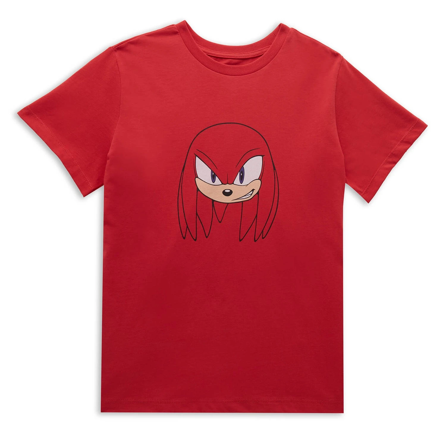 Sonic The Hedgehog Knuckles Face Kids' T-Shirt - Red 3 Sonic The Hedgehog Knuckles Face Kids' T-Shirt - Red