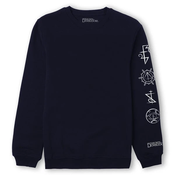 Fantastic Beasts Qilin Symbols Sweatshirt - Navy 4 Fantastic Beasts Qilin Symbols Sweatshirt - Navy - Image 2