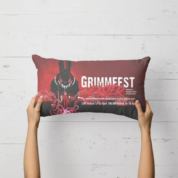 Grimmfest 2022 Grimmfest Easter Rectangular Cushion 4 Grimmfest 2022 Grimmfest Easter Rectangular Cushion - Image 2