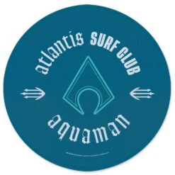 Aquaman Core Atlantis Surf Club Round Bath Mat
