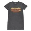 Stranger Things ST Thrash Women's T-Shirt Dress - Black Acid Wash 1 Stranger Things ST Thrash Women's T-Shirt Dress - Black Acid Wash -Fashion Clothing Shop 13810821 5794958924707548