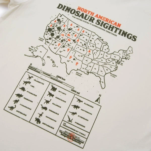 Jurassic World Dinosaur Sightings Men's T-Shirt - Cream 5 Jurassic World Dinosaur Sightings Men's T-Shirt - Cream - Image 3