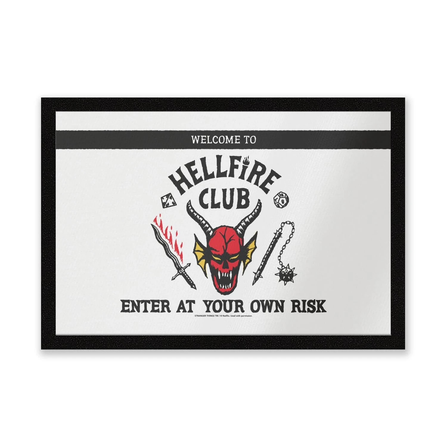 Stranger Things Welcome To The Hellfire Club Entrance Mat 3 Stranger Things Welcome To The Hellfire Club Entrance Mat