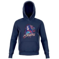 Ms Marvel Fade Kids' Hoodie - Navy