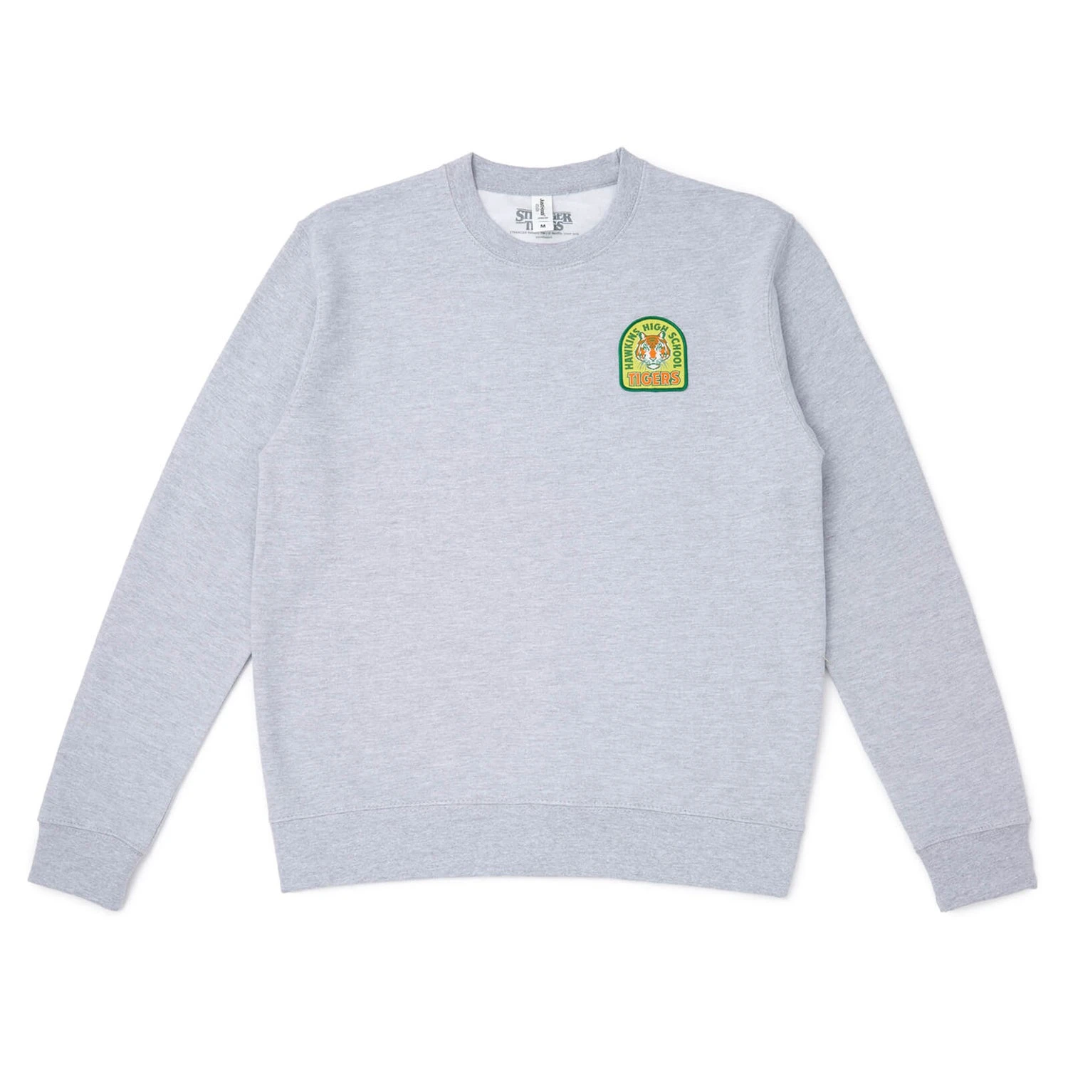 Stranger Things Tigers Badge Sweatshirt - Grey 3 Stranger Things Tigers Badge Sweatshirt - Grey
