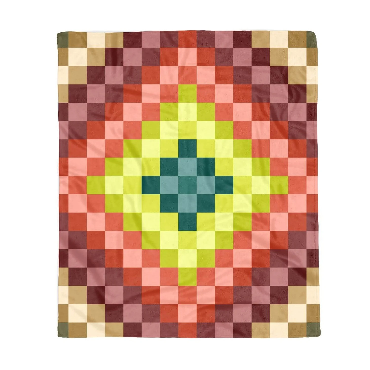 Phantasmagoria Squares Fleece Blanket 3 Phantasmagoria Squares Fleece Blanket