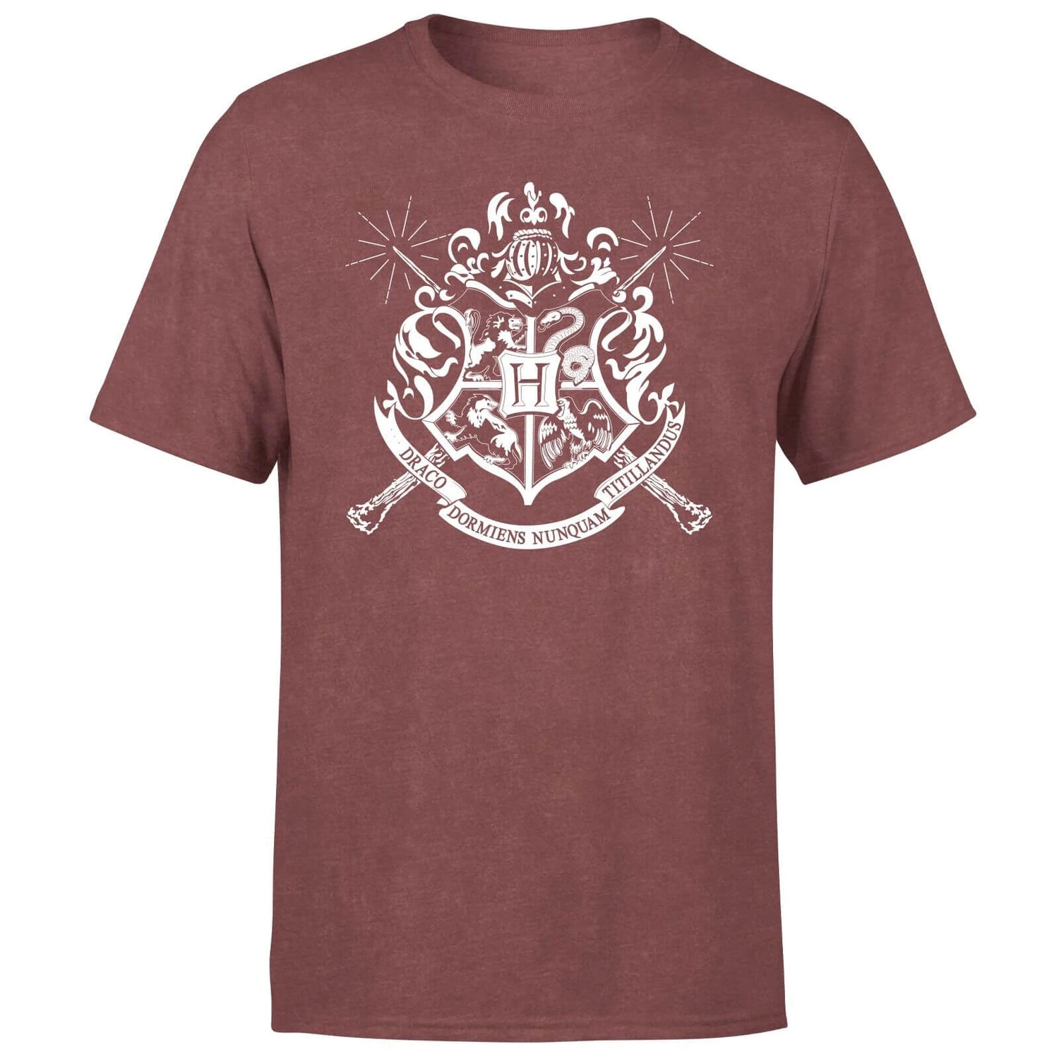 Harry Potter Hogwarts House Crest Men's T-Shirt - Burgundy Acid Wash 3 Harry Potter Hogwarts House Crest Men's T-Shirt - Burgundy Acid Wash