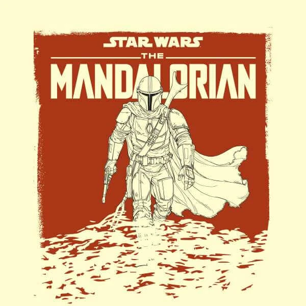Star Wars The Mandalorian Storm Men's T-Shirt - Cream 4 Star Wars The Mandalorian Storm Men's T-Shirt - Cream - Image 2