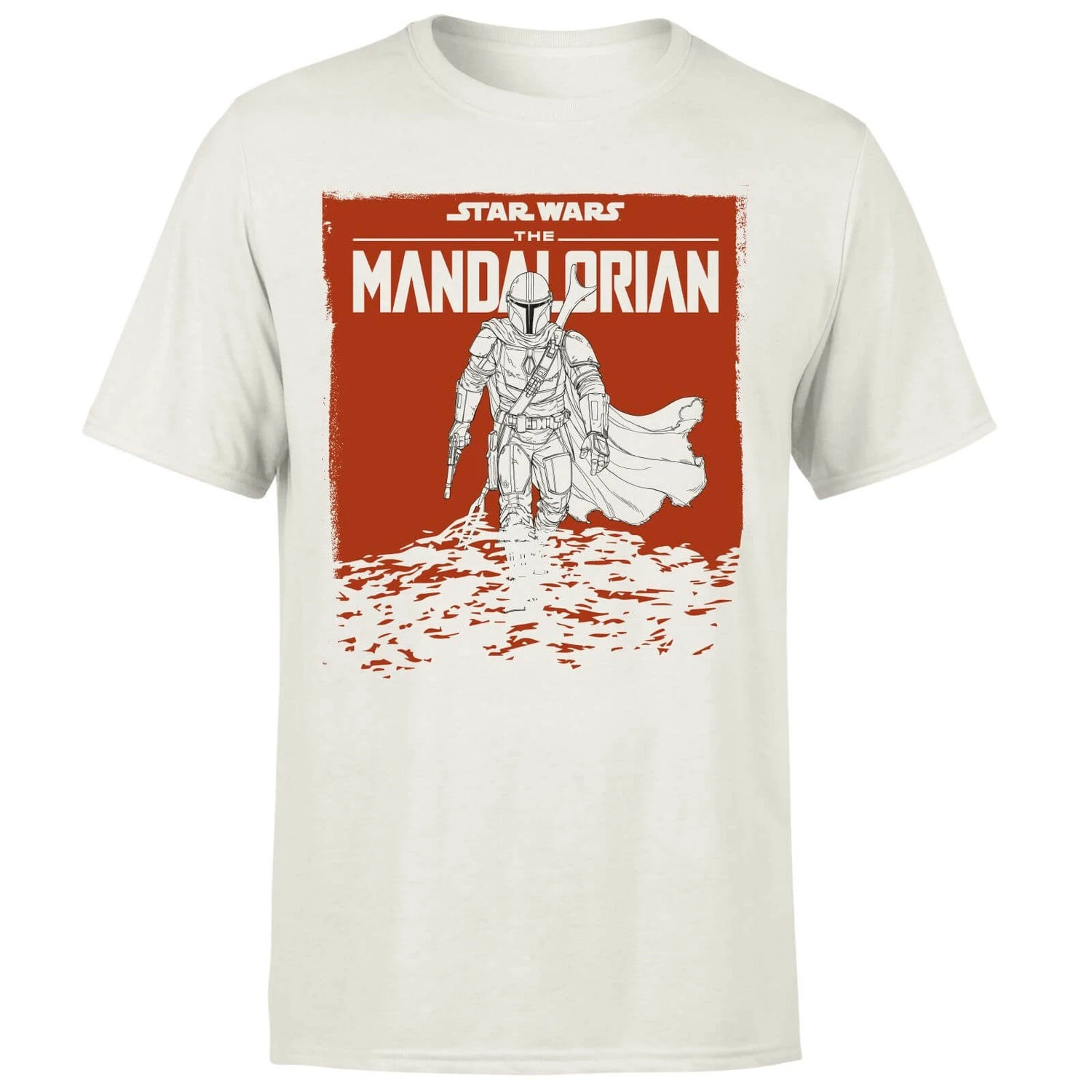 Star Wars The Mandalorian Storm Men's T-Shirt - Cream 3 Star Wars The Mandalorian Storm Men's T-Shirt - Cream