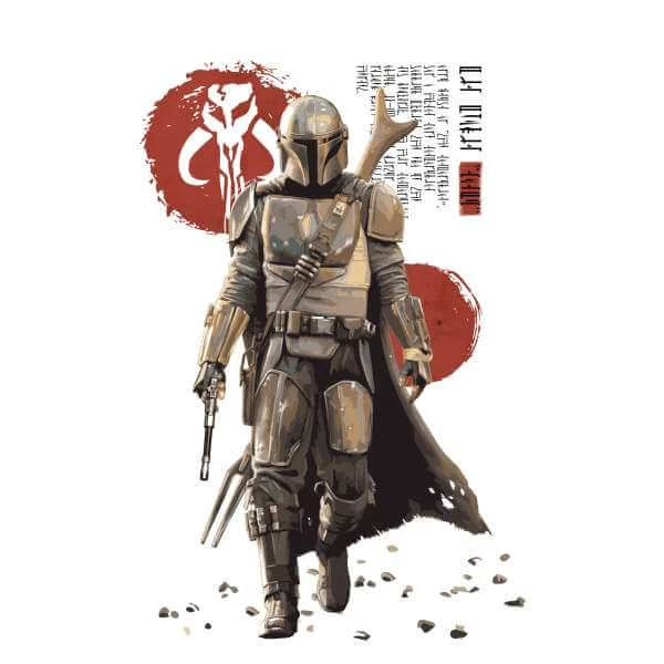 Star Wars The Mandalorian Mando'a Script Men's T-Shirt - White 4 Star Wars The Mandalorian Mando'a Script Men's T-Shirt - White - Image 2