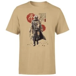 Star Wars The Mandalorian Mando'a Script Men's T-Shirt - Tan