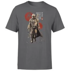 Star Wars The Mandalorian Mando'a Script Men's T-Shirt - Charcoal