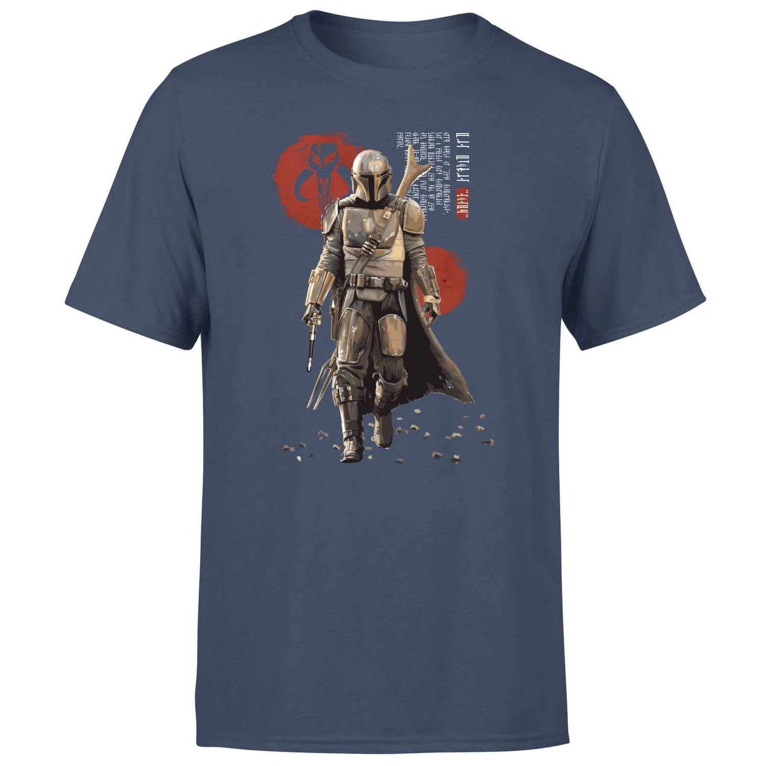Star Wars The Mandalorian Mando'a Script Men's T-Shirt - Navy 3 Star Wars The Mandalorian Mando'a Script Men's T-Shirt - Navy