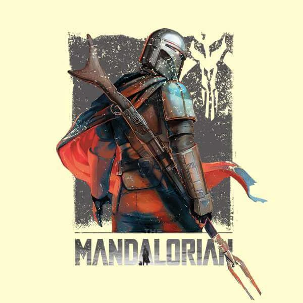Star Wars The Mandalorian Colour Edit Men's T-Shirt - Cream 4 Star Wars The Mandalorian Colour Edit Men's T-Shirt - Cream - Image 2