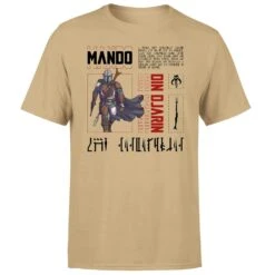 Star Wars The Mandalorian Biography Men's T-Shirt - Tan