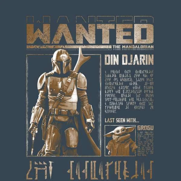Star Wars The Mandalorian Wanted Men's T-Shirt - Charcoal 4 Star Wars The Mandalorian Wanted Men's T-Shirt - Charcoal - Image 2