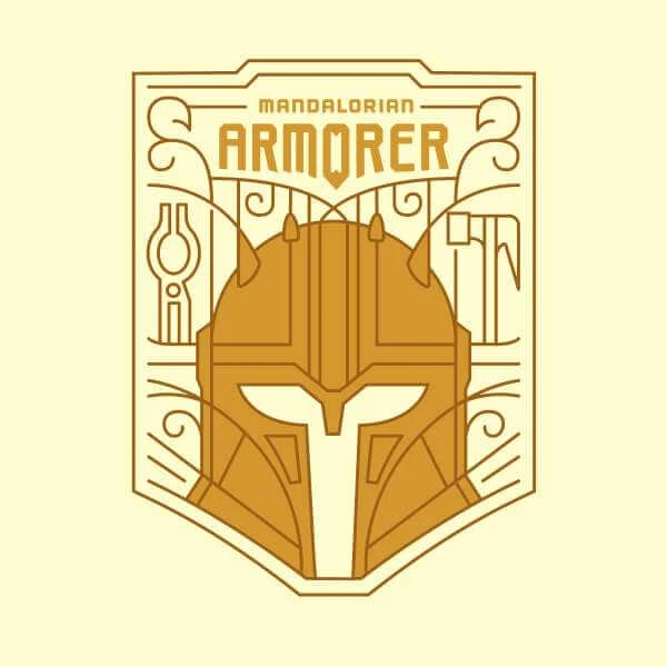 Star Wars The Mandalorian The Armorer Badge Men's T-Shirt - Cream 4 Star Wars The Mandalorian The Armorer Badge Men's T-Shirt - Cream - Image 2